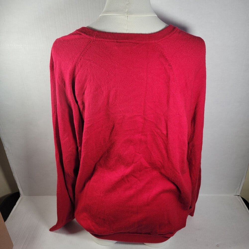Torrid Women Classic Workwear Casual Comfy Red Rayon Blend Sweater Size 2 (2x) - Picture 5 of 8